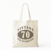 Vintage 70th Birthday Gifts Tote Bags