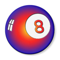 Vintage 8 Ball Refrigerator Magnet