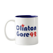 Vintage 90s Clinton Gore 1992 Mugs