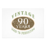 Vintage 90th Birthday Announcements