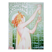 Vintage Absinthe Advertisement Post Card