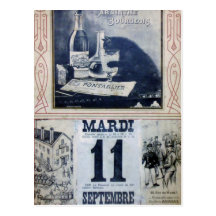 Vintage Absinthe Advertisement w/ Cat Post Card