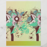vintage abstract trees full color flyer
