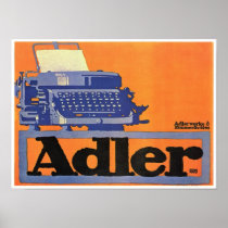 Vintage Adler Typewriter Ad Print