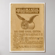 Vintage Advertisement Cotton Thread Art Print