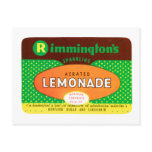 Vintage Aerated Lemonade Label postcards