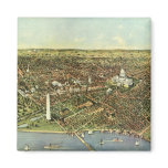 Vintage Aerial Map of Washington DC magnets