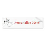 Vintage Aeroplane Black and White Drawing bumper stickers