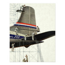 Vintage Aeroplane Maintenance Personalised Invites