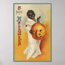 Vintage African American Halloween Print