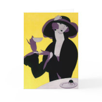 Vintage Afternoon Tea Party Greeting Card
