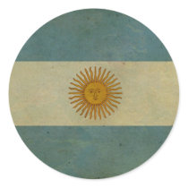Vintage aged retro Argentina flag Sticker
