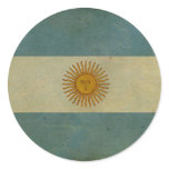 Vintage aged retro Argentina flag Stickers