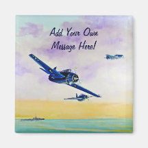 Vintage Aircraft - Save the Date Refrigerator Magnet