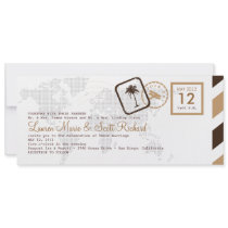 Vintage Airline Boarding Pass Invitation