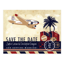 Vintage Airline Travel Postcard