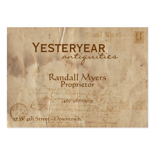 Vintage Airmail II Business Card Template