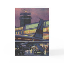 Vintage Airport, Passengers Boarding Aeroplane Card