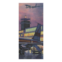 Vintage Airport, Passengers Boarding Aeroplane Custom Invite