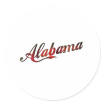 Vintage Alabama Round Sticker