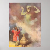 Vintage Aladdin and the Genie of the Lamp, Godwin Poster