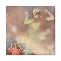 Vintage Aladdin and the Genie of the Lamp Fridge Magnets