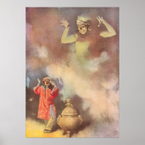 Vintage Aladdin and the Genie of the Lamp Poster