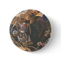 Vintage Aladdin and the Magic Lamp Fairy Tale Button