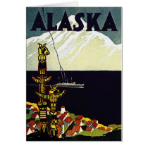 vintage alaska poster card
