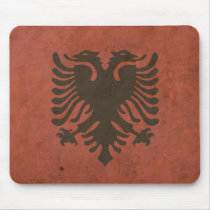 Vintage Albania Flag Mouse Pads