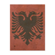 Vintage Albania Flag Postcards