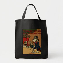 Vintage Alice Cover Mad Tea Party Canvas Bag