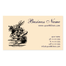Vintage Alice in Wonderland Business Card Template