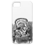 Vintage Alice in Wonderland in chair book drawing iPhone 5 Cover