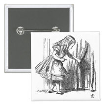 Vintage Alice in Wonderland looking for the door Pins