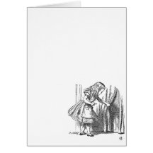 Vintage Alice in Wonderland looking for the door Cards