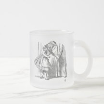 Vintage Alice in Wonderland looking for the door Mugs