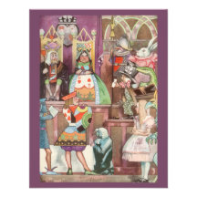 Vintage Alice in Wonderland, Queen of Hearts Custom Invites