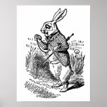 Vintage Alice in Wonderland the White Rabbit Watch Posters
