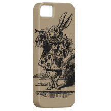 Vintage Alice in Wonderland, White Rabbit Herald iPhone 5 Cases