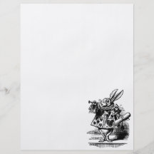 Vintage Alice in Wonderland, White Rabbit Herald Personalized Flyer