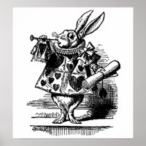 Vintage Alice in Wonderland, White Rabbit Herald