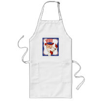 Vintage All American Santa Claus Art Apron