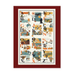 Vintage Alphabet Chart ABC Teachers Teaching gifts Postcards