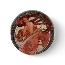 Vintage Alphones Mucha  Dance Button