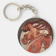Vintage Alphones Mucha  Dance Keychain
