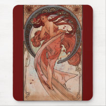 Vintage Alphones Mucha  Dance Mouse Pad