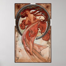 Vintage Alphones Mucha  Dance Print