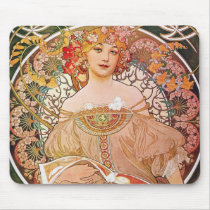 Vintage Alphonse Maria Mucha Art Mousepad