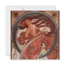 Vintage Alphonse Mucha Dance Invitations